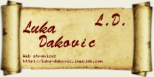 Luka Daković vizit kartica